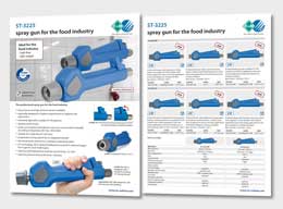 brandnew spray gun ST-3225 – a real product highlight for the food industry